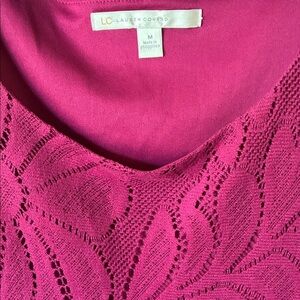 LC Lauren Conrad Fuchsia Lace Mini Dress
